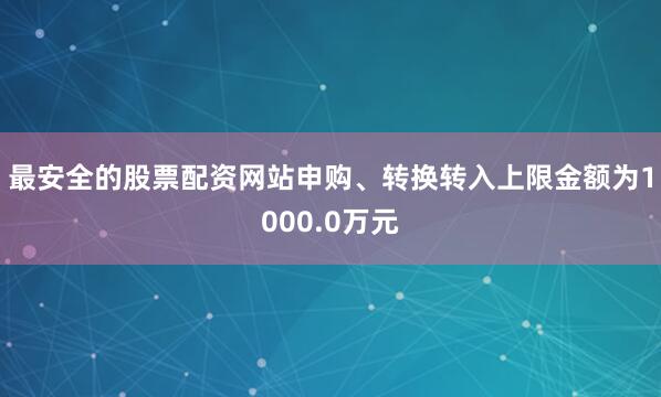 最安全的股票配资网站申购、转换转入上限金额为1000.0万元